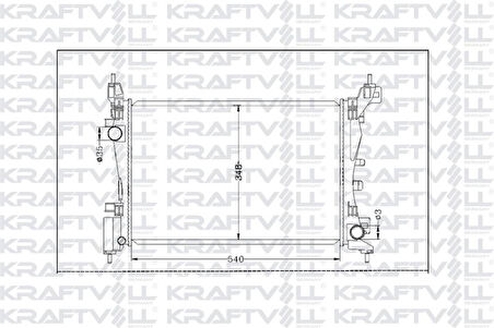 Fiat Motor Radyatoru (mekanık) Grande Punto Punto Evo 1,2 / 1,4 05> - Kraftvoll 08040155