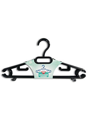 5'li Siyah Dolap İçi Elbise Askısı