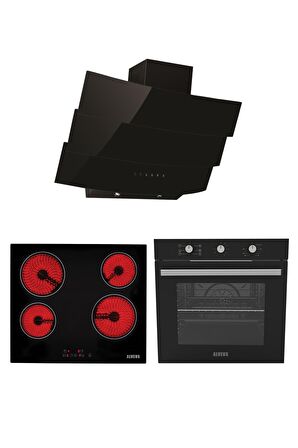 ALVEUS ALPHA 614 SİYAH 3'LÜ ANKASTRE SET (VİTRO 641-MOD W-MFA614)