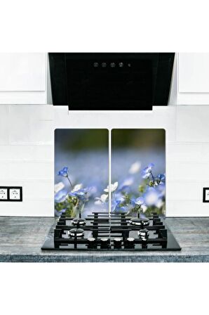 2' li 30x52 cm Cam Ocak Koruyucu Cam Kesme Tahtası Model 335 