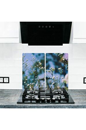 2' li 30x52 cm Cam Ocak Koruyucu Cam Kesme Tahtası Model 189 