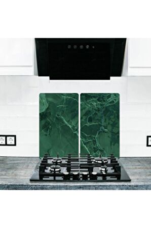 2' li 30x52 cm Cam Ocak Koruyucu Cam Kesme Tahtası Model 376 