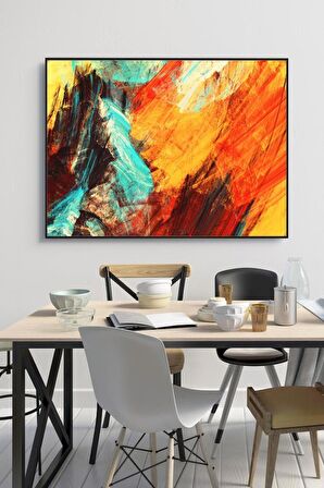 60 x 70 cm Boya Desenli Cam Tablo 4mm Temperli Camdır