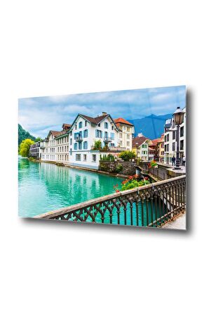 60 x 70 cm İsviçre Desenli Cam Tablo 4mm Temperli Camdır