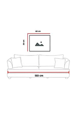 50 x 60 cm Mavi Gece Desenli Cam Tablo 4mm Temperli Camdır