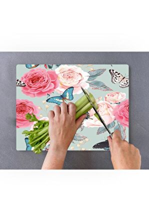 30x40 cm Model 13 Desenli Cam Kesme Tablası