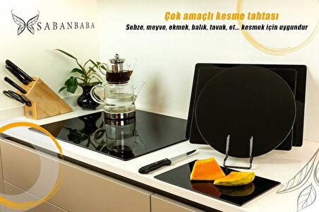 CAM KESME TAHTASI DÜZ SİYAH ÇAP 32 CM 