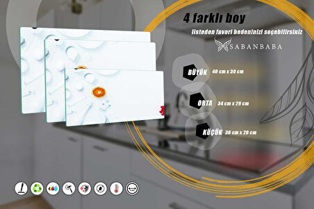 20x30 cm Cam Kesme Tahtası Model 1204