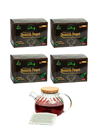 Çayola Süzen Demlik Poşet Premium Siyah Çay 500 Gr X 4 Adet
