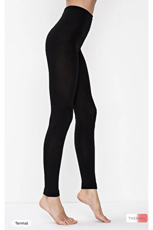 FLEECY OPAQUE WARMING TIGHTS - Siyah İçi polar Termal Tayt 2'Lİ
