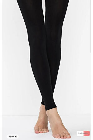 FLEECY OPAQUE WARMING TIGHTS - Siyah İçi polar Termal Tayt 2'Lİ
