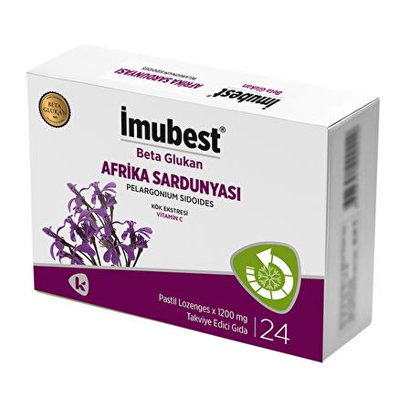 Beta Glukan Afrika Sardunyası Vitamin C Pastil 24 Adet Son Kulanım Taihi:04/2023