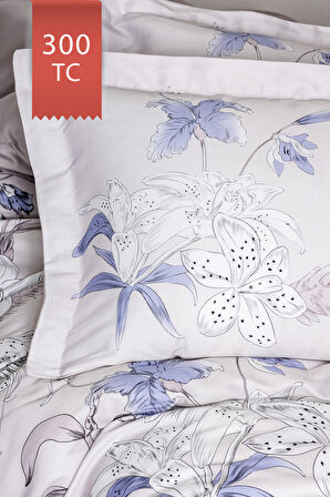 Varol Royal Saten 300TC Nevresim Takımı (Çift Nevresimli) Family Size  - ESSENZA