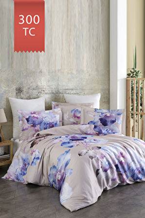 Varol Royal Saten 300TC Nevresim Takımı (Çift Nevresimli) Family Size  - MARTİNA