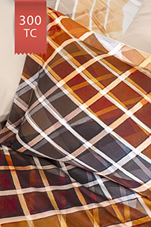 Varol Royal Saten 300TC Nevresim Takımı (Çift Nevresimli) Family Size  - TESLA