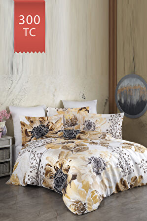 Varol Royal Saten 300TC Nevresim Takımı (Çift Nevresimli) Family Size  - VİCTORİA