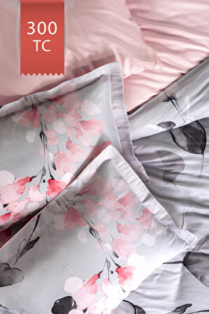 Varol Royal Saten Çift Kişilik 300TC Nevresim Takımı  - MARİA