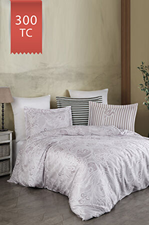 Varol Royal Saten King Size (Battal Boy) 300TC Nevresim Takımı - GRİDA