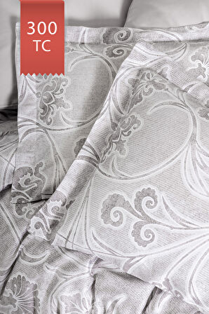 Varol Royal Saten King Size (Battal Boy) 300TC Nevresim Takımı - GRİDA