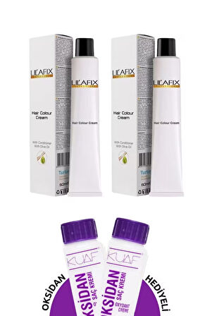 Lilafix 2+2 Saç Boyası ve Oksidanlı Avantajlı Set - 7/65 Lal Kızılı