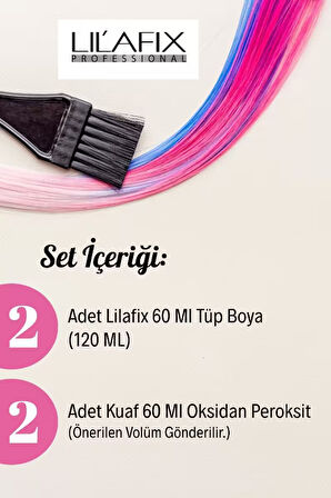 Lilafix 2+2 Saç Boyası ve Oksidanlı Avantajlı Set - 7/65 Lal Kızılı
