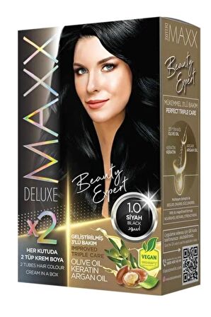 Maxx Deluxe Saç Boyası 1.0 Siyah X2