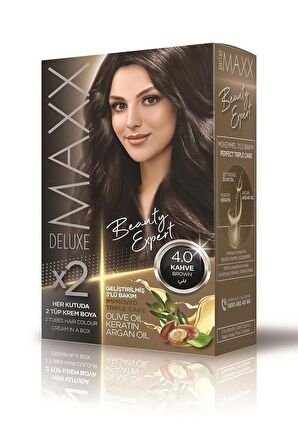 Maxx Deluxe Saç Boyası 4.0 Kahve-Boyama Seti