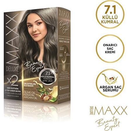 Maxx Deluxe Krem Saç Boyası 7.1 Küllü Kumral