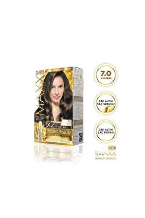 Maxx Deluxe Golden Altın İçerikli Saç Boyası 7.0 Kumral