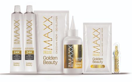 Maxx Deluxe Golden Altın İçerikli Saç Boyası 7.3 Fındık Kabuğu