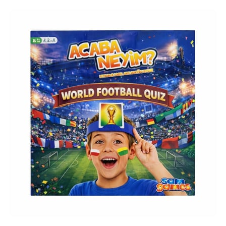 Sam Games Acaba Neyim? World Football Quiz Kutu Oyunu 8+ Oyuncu 2-4 Kişilik