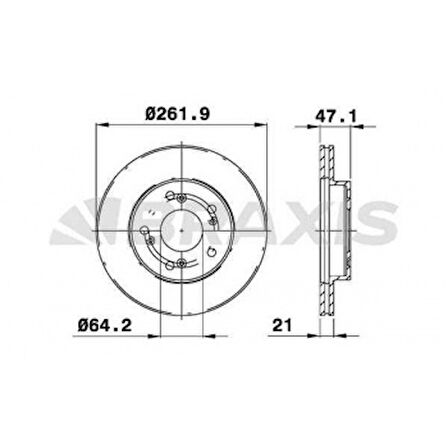 Honda On Fren Diski (aynası) Havalı Honda CIVIC Hatchback 1.4i 1.4 İs 1.6 I 01-06 Cr-Z 11-15 1.5 Hibrit (2 - Braxıs Ae0388