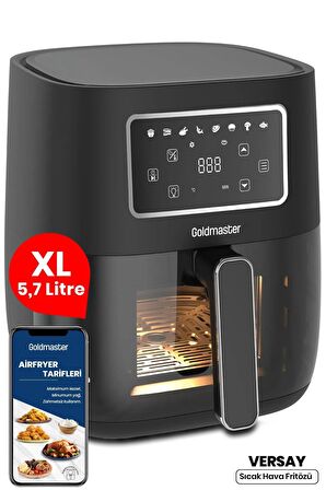 Gold Master Versay 5.7 lt Yağsız Airfryer Siyah