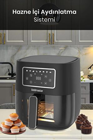 Gold Master Versay 5.7 lt Yağsız Airfryer Siyah