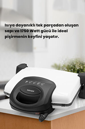 GOLDMASTER LEZZİTO BY-5401B TOST MAKİNESİ BEYAZ