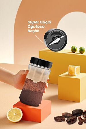 Goldmaster Mixgrind 2in1 Paslanmaz Çelik Bıçaklı Kişisel Smoothie Blender ve Kahve Baharat Öğütücü