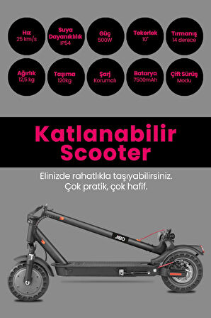  JİBO JB-505 ÇİFT SÜSPANSİYONLU E-SCOOTER