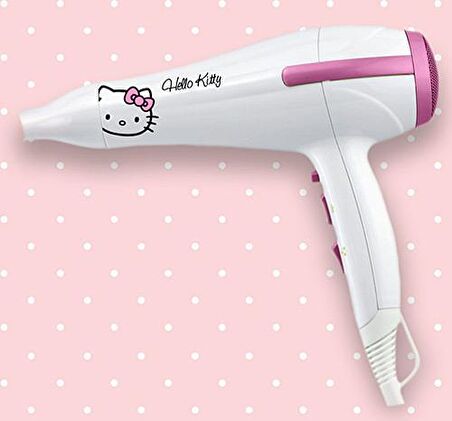 Hello Kitty DW1107W 1107 W AC Motor Sıcak ve Soğuk Saç Kurutma Makinesi