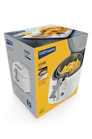 GoldMaster Çıtırr 2000 Watt 2.5 Litre Paslanmaz Çelik Ayarlanabilir Çıkarılabilir Fritöz