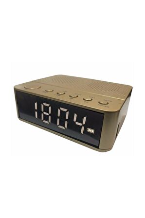 Waker Bluetooth Radyolu Alarm Saat Gold