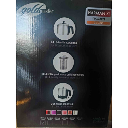 GOLDMASTER GM-7343 HARMAN XL ÇAY MAKİNASI İNOX