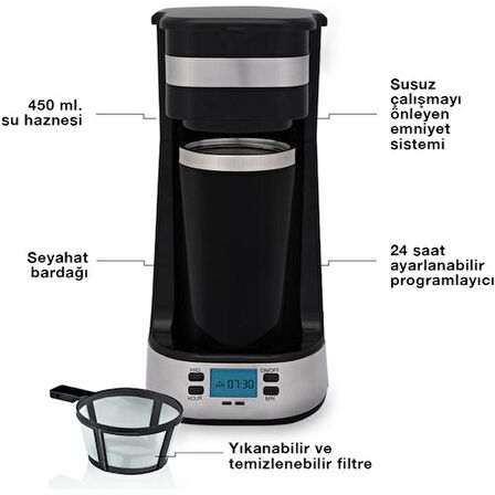 Mycoffee Touch MC-107 Oto.filtre Kahve Makinesi