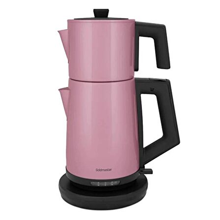 Goldmaster Akasya GM7344L Sedef Pembe Çelik Çay Makinesi ve Su Isıtıcısı-GM7344L