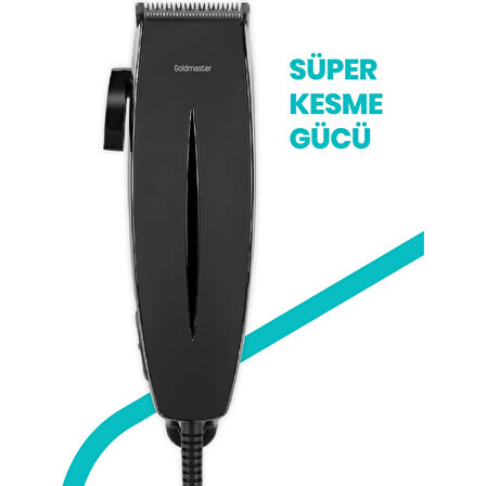 GOLDMASTER PİTON GM-8145 ULTRA SESSİZ AYARLANABİLİR PASLANMAZ ÇELİK SAÇ VE SAKAL ŞEKİLLENDİRİCİ