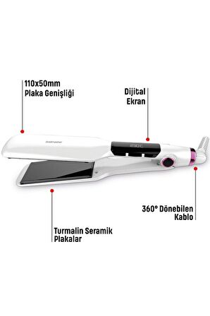 Goldmaster BY-5107 Seramik Dijital Ekranlı Saç Düzleştirici 