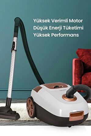 Goldmaster Beyaz İnci BY 5504 900W Toz Torbalı Elektrikli Süpürge