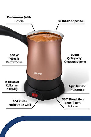 GOLDMASTER KEYF-I SEFA IN-6307G ELEK.CEZVE GOLD