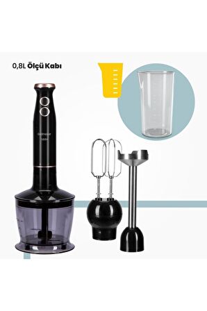 Bestblend 1500 Watt 4 Bıçaklı Paslanmaz 3 In 1 Blender Seti Gm7271