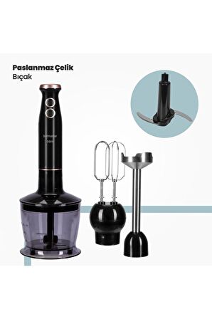 Bestblend 1500 Watt 4 Bıçaklı Paslanmaz 3 In 1 Blender Seti Gm7271