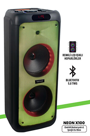 Taşınabilir Şarj Edilebilir Party Box Işıklı Bluetooth Hoparlör